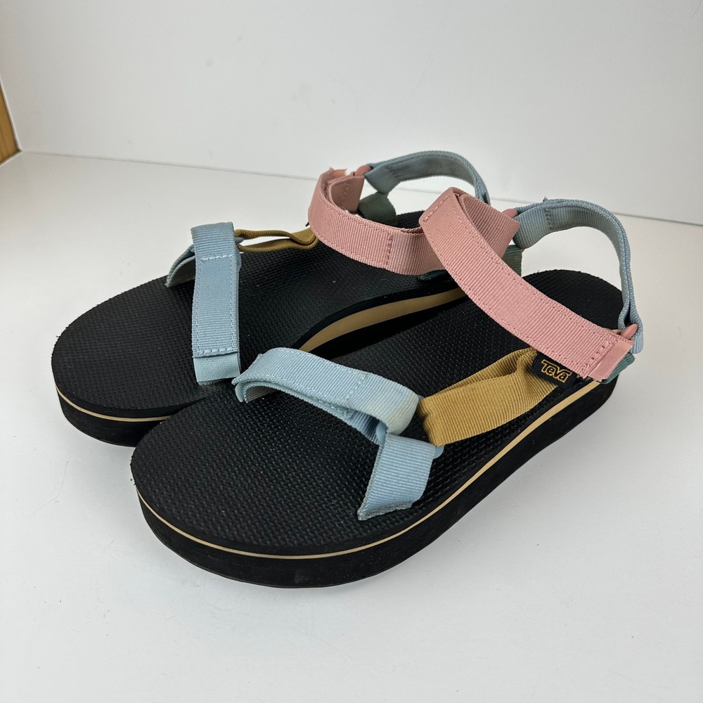 Teva Midform Universal Platform Sandals Womens 10 Colorblock Pink Blue Hiking